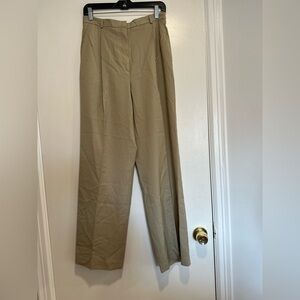 Vintage 70s Neiman Marcus Women’s Sz:10 Wool Tan Front Crease Trouser Dress Pant